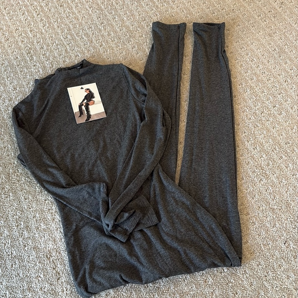 Naked Wardrobe long sleeve turtle neck jumpsuit NWT